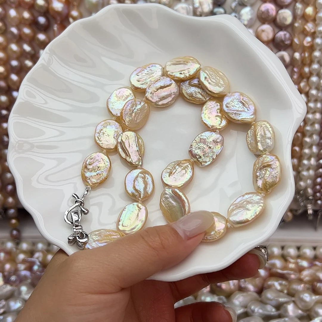 合金颈饰淡水珍珠