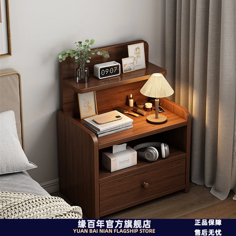 床头柜简约现代实木腿储物柜小型简易卧室家用2024新款床头置物架