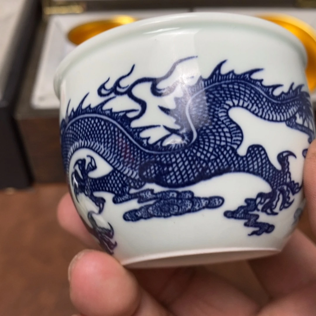 青花瓷龙王主人杯