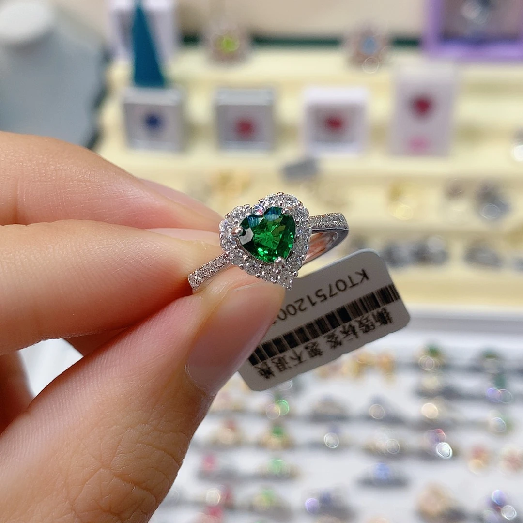 石榴石（沙弗莱）戒指银S925镶嵌