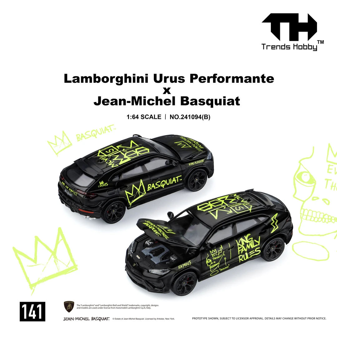 预售 TH 1:64 兰博 URUS x 巴斯奎特 联名款-黑色 合金车#141
