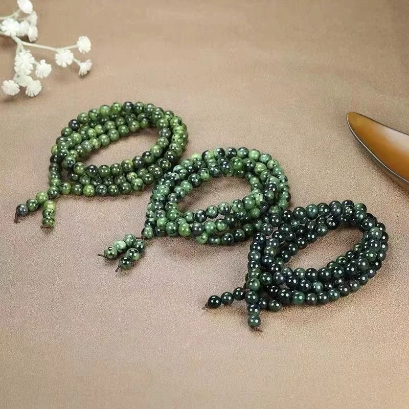 非金属陶瓷手链 藏石药王石黑包公108颗串 直播间为主