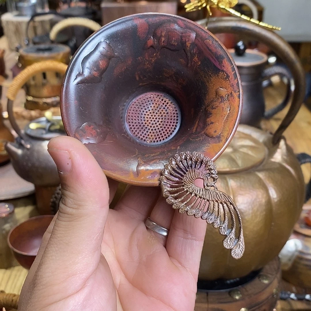 任和堂纯紫铜茶漏556856