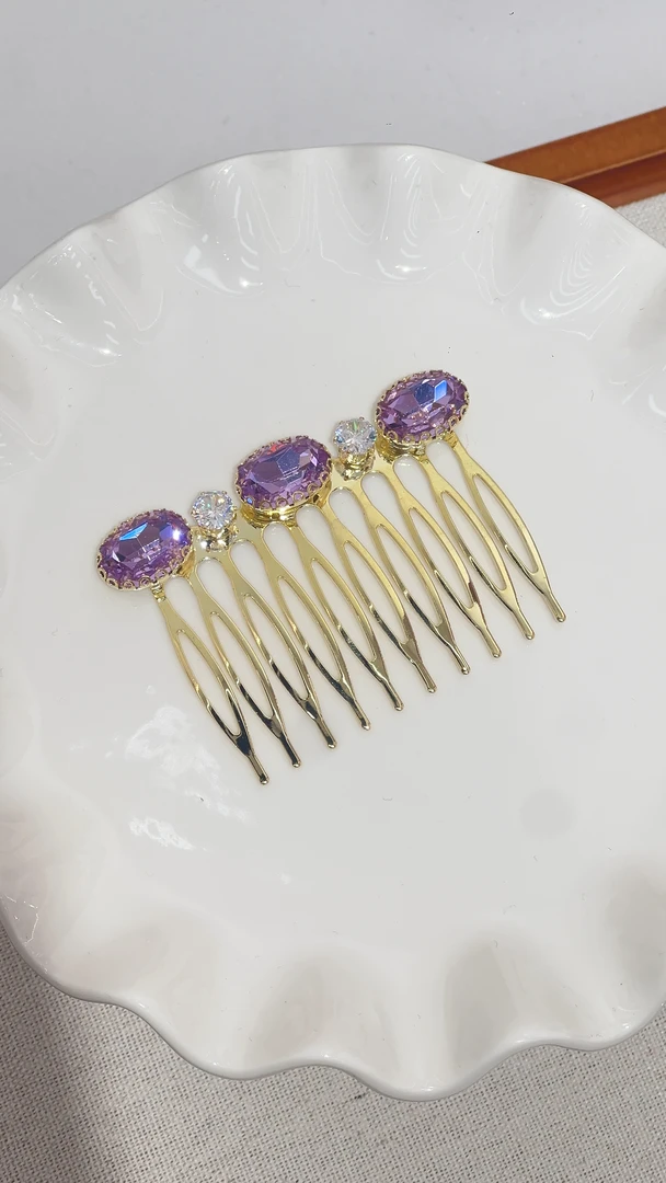 334-37粉色叉梳夹子