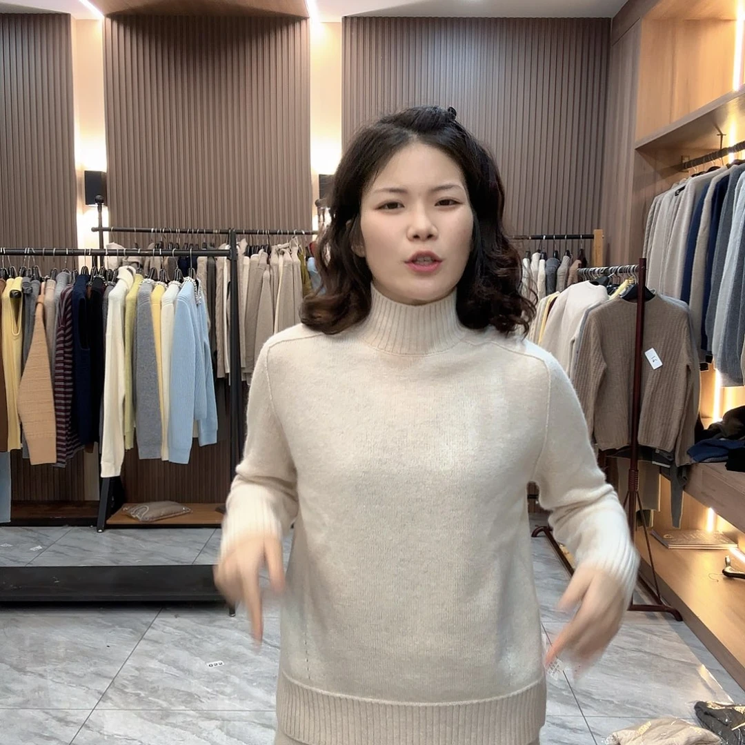 山羊绒半高领加厚