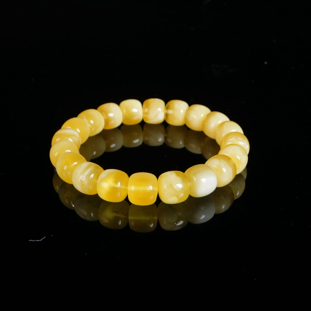 DY-B9228 11+金白妖花精工老形手串 18.33g