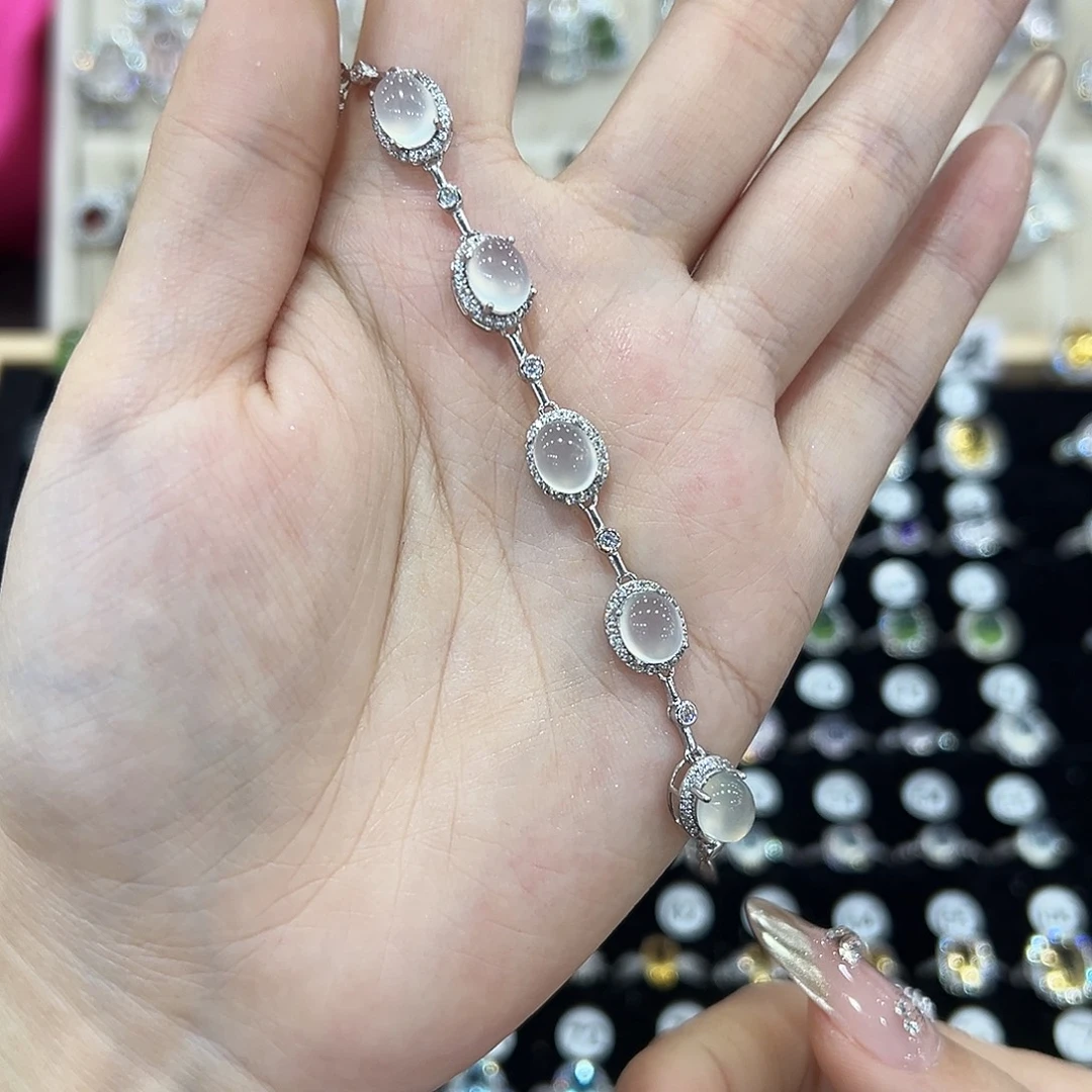 ****蛇纹石玉银S925镶嵌戒指