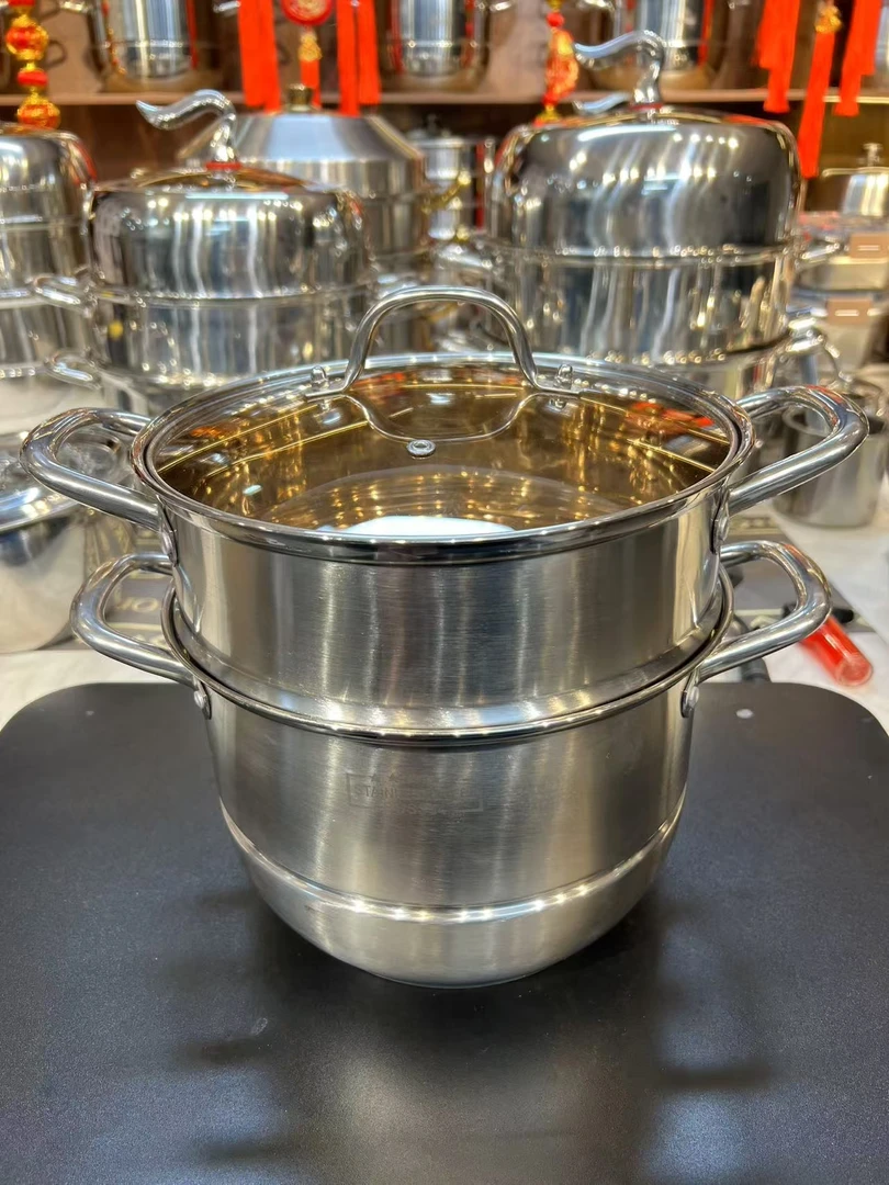 BH/26CM三层汤蒸锅不锈钢多功能大容量优质蒸笼汤锅蒸锅