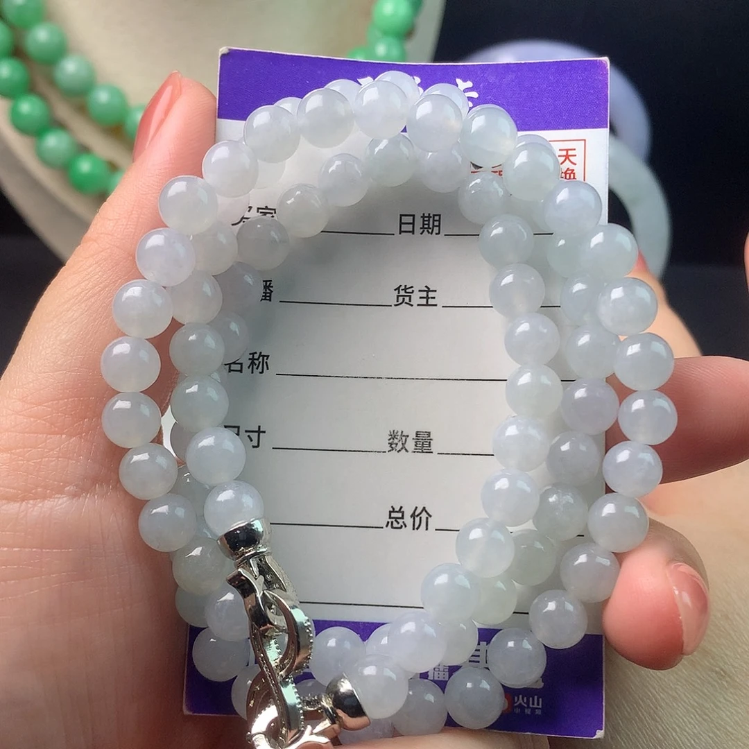 翡翠未镶嵌手链卡7.3