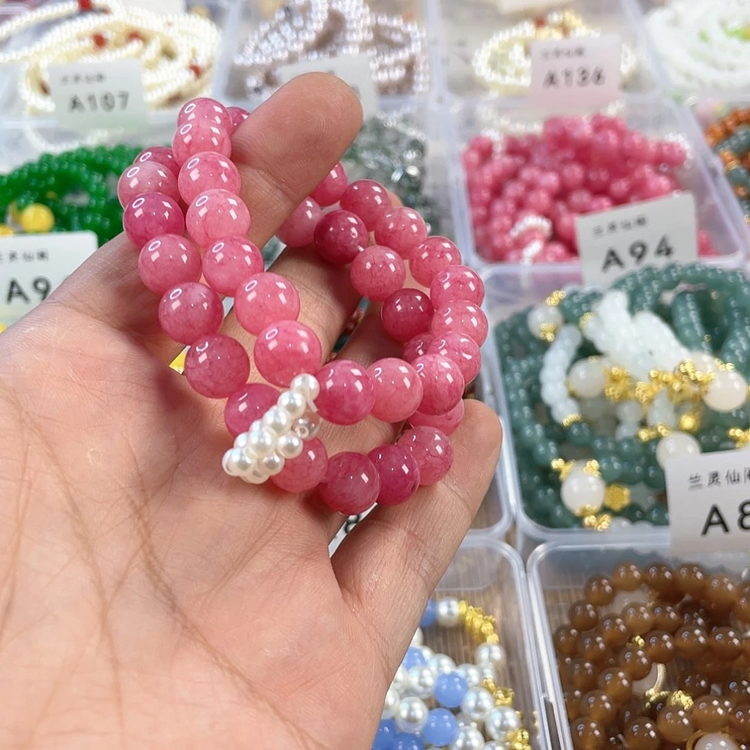 檀香木手串银S925镀金镶嵌