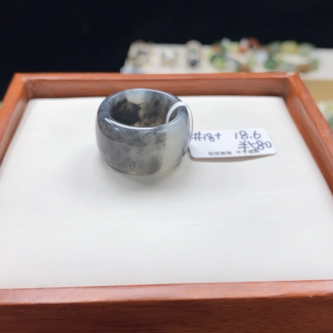 枫***和田玉未镶嵌戒圈专拍1-18.6内径