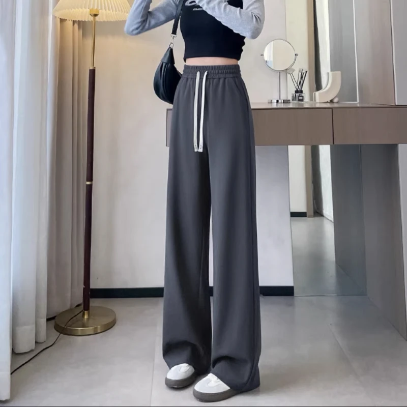 夏季新款沙洗莫代尔冰爽凉快窄版山本裤百搭休闲显瘦裤子女小个子