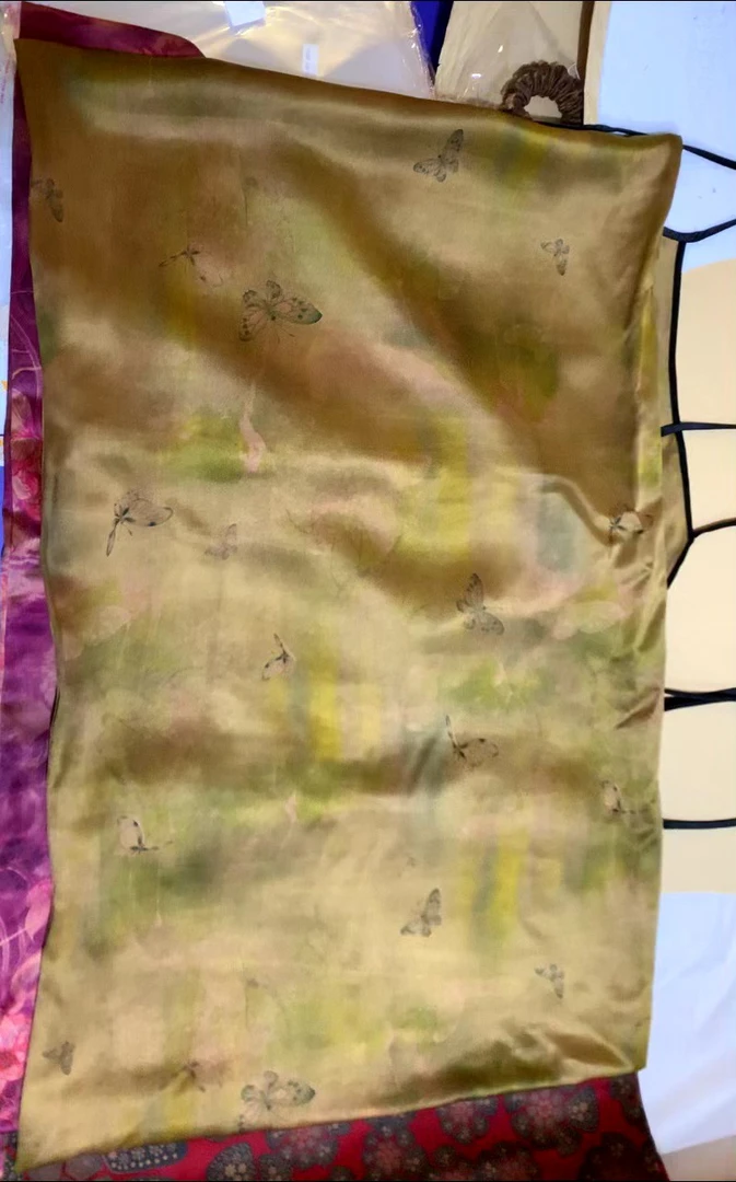 透莨香云纱重缎枕套一片式信封枕套来去缝工艺真丝枕套百分百真丝