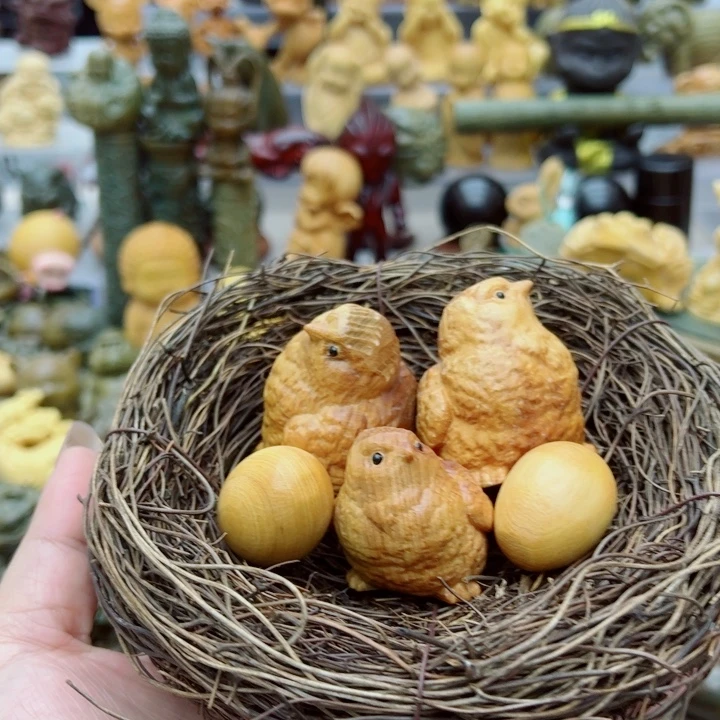 水***木维腊木（绿檀）小鸡一家