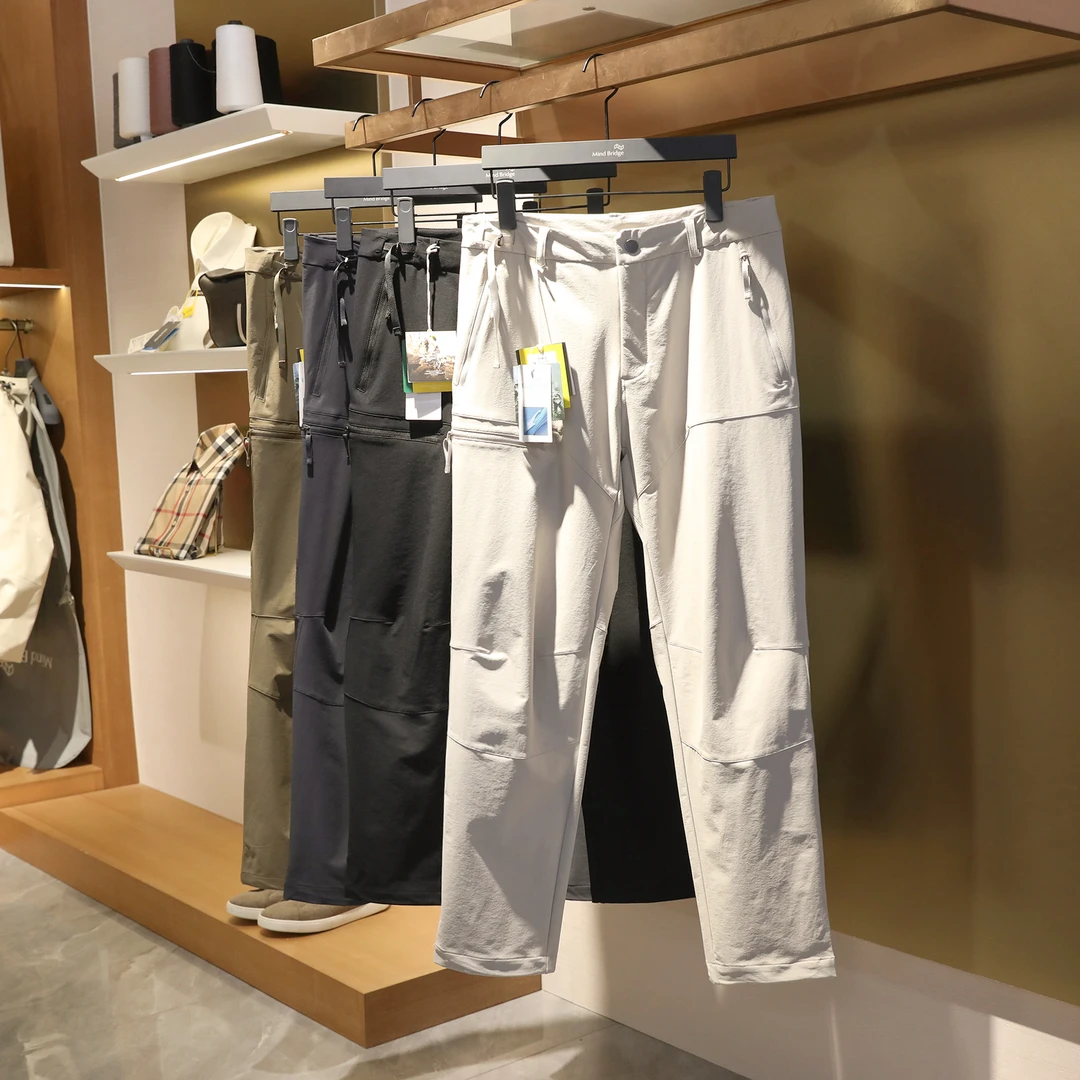 鸟系2025春夏季新款男士城市户外休闲运动裤防风防水软壳长裤9906