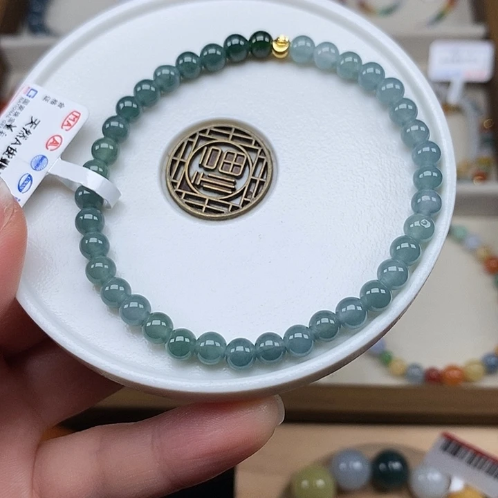 未镶嵌手串翡翠卡4.8mm