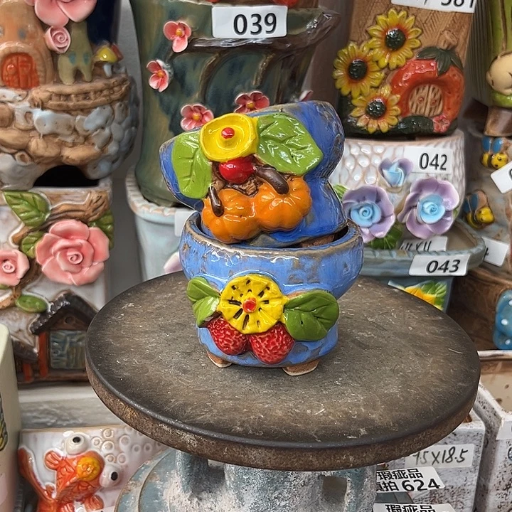 紫砂花盆粗陶材质多肉花盆