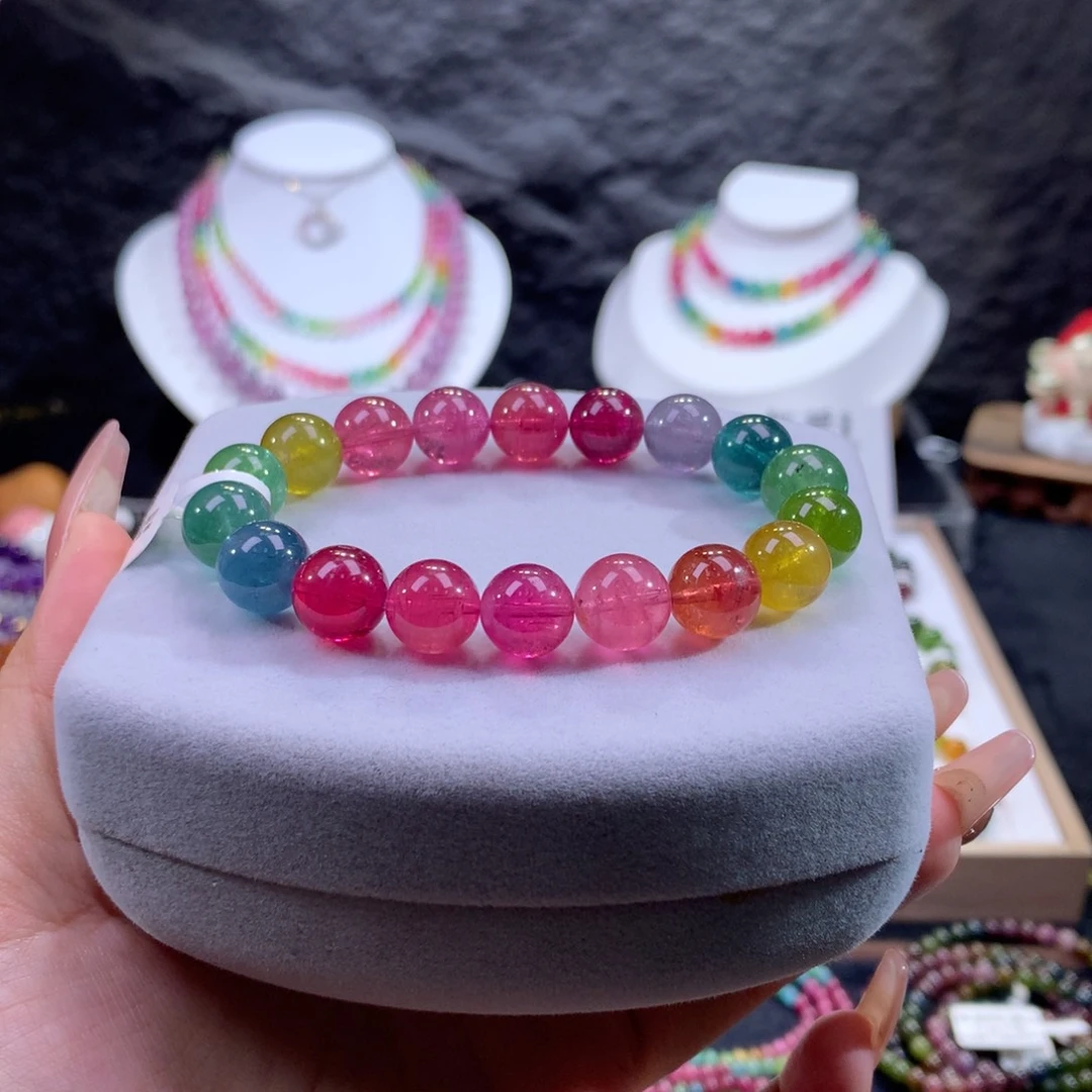 手链碧玺未镶嵌荧光色标