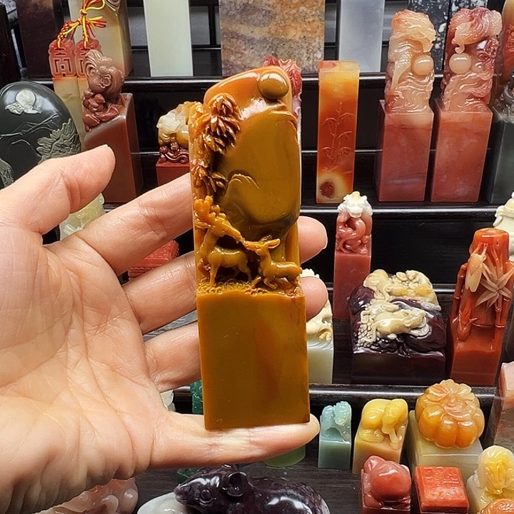 寿山石印石寿山石手工雕刻