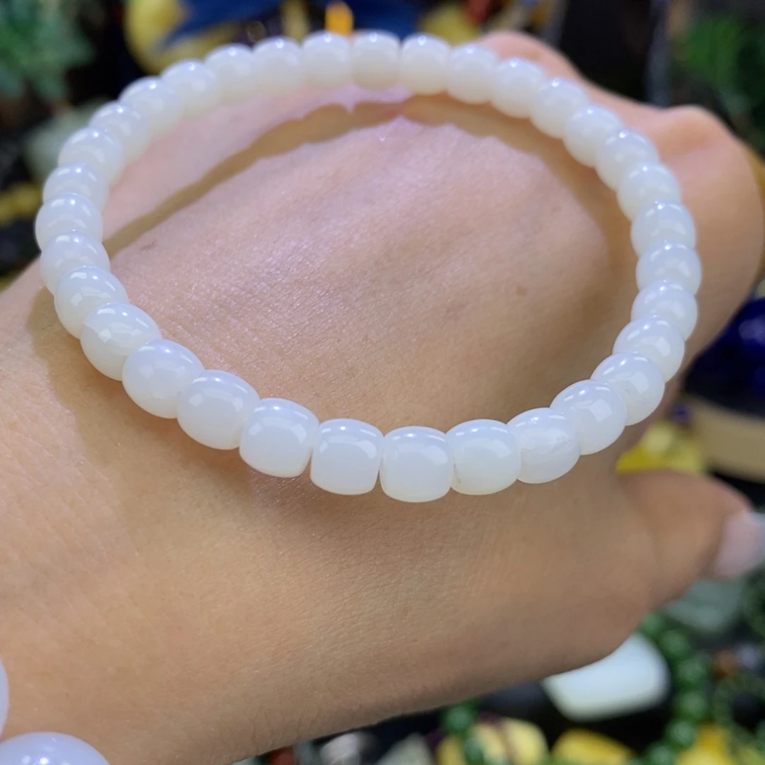 手链未镶嵌和田玉（白玉）