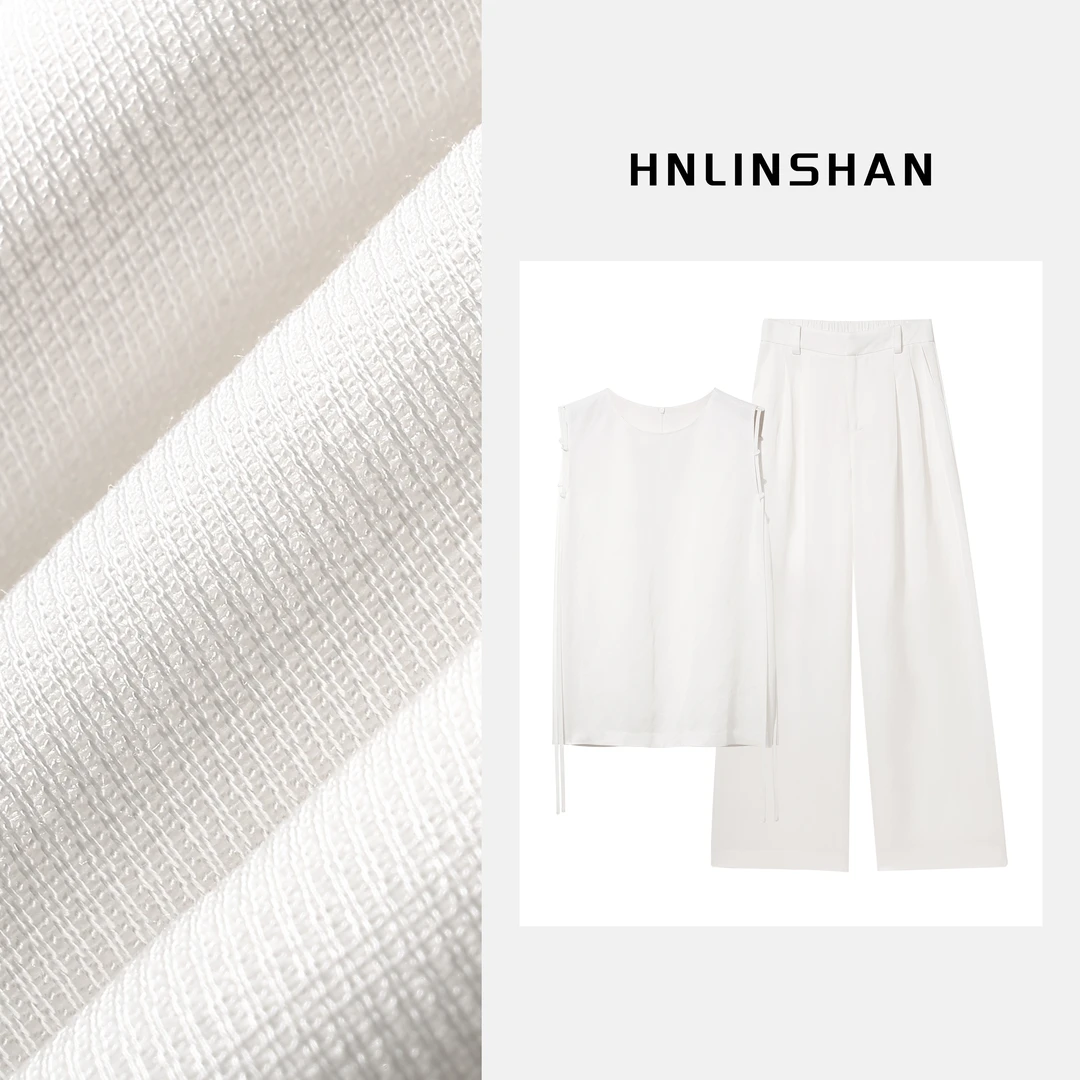 HNLINSHAN【无暇】人丝麻垂坠感清凉套装BXT1004
