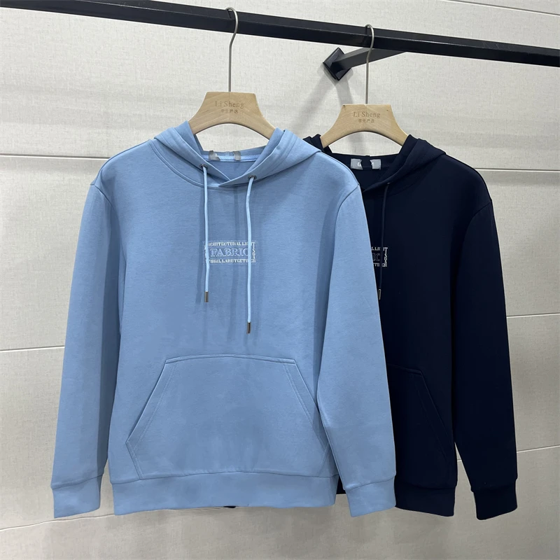 【退货补运费】空气层连帽卫衣简约休闲百搭套头上衣男6M213A