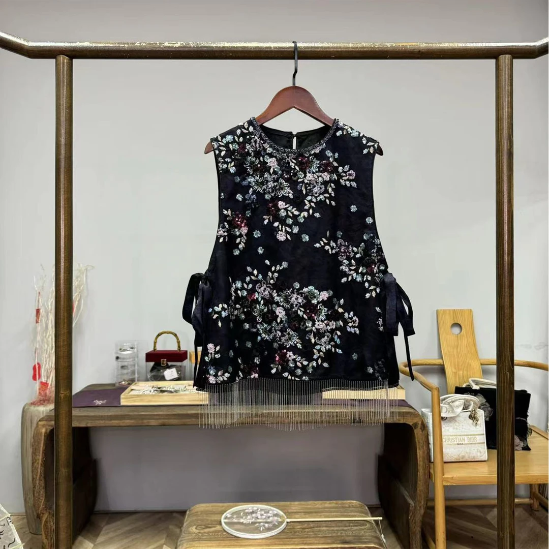 无法抗拒！重工钉珠新中式马甲！GZ4053