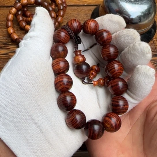 黄花梨/降香黄檀用****3全陈化老料把件串