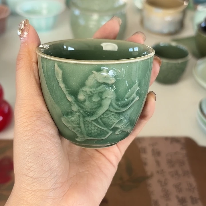 龙泉云间青瓷小米茶器