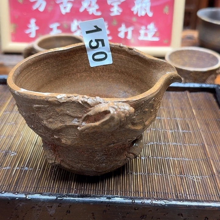 纯手工制作粗陶茶具