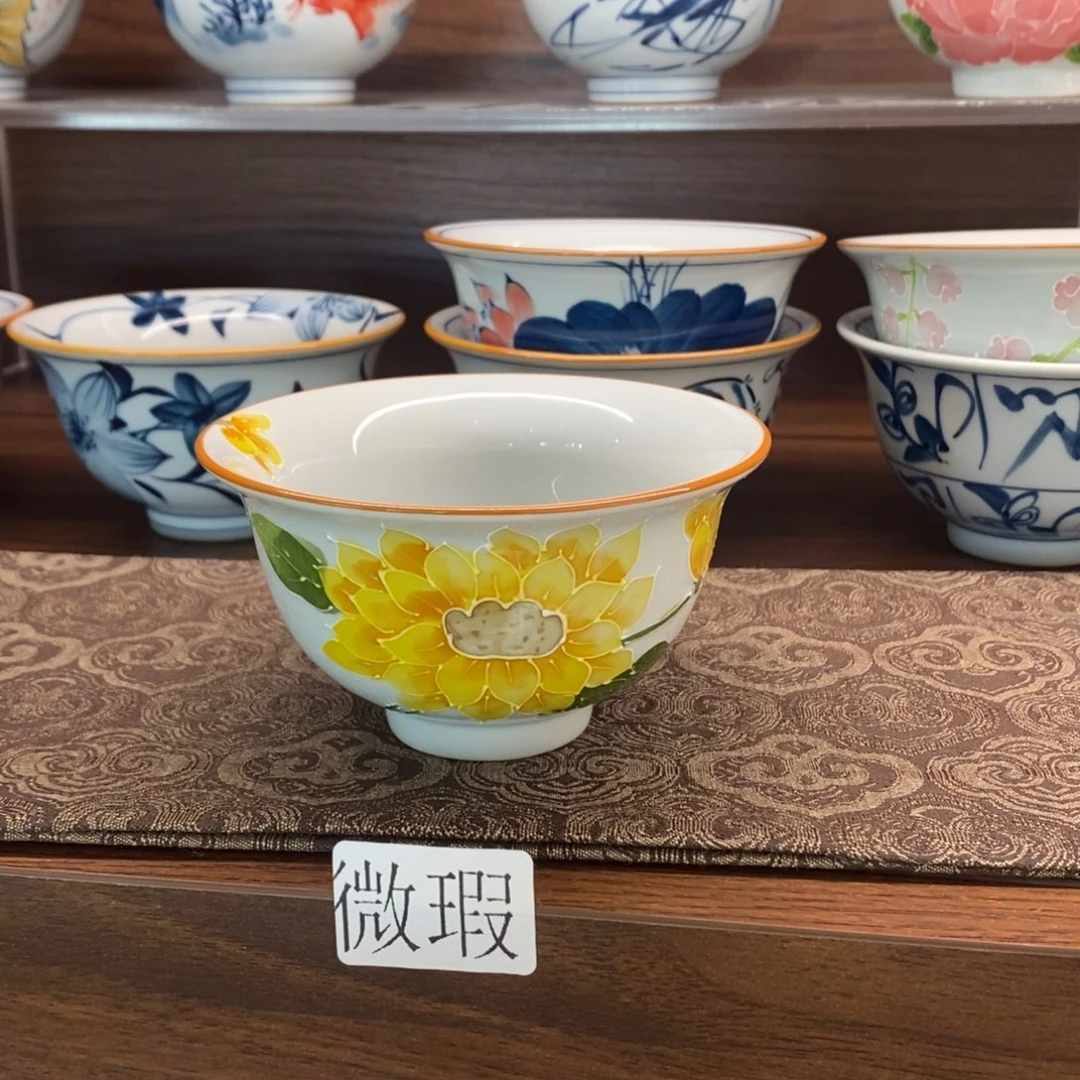 釉下彩老陶泥手工绘制