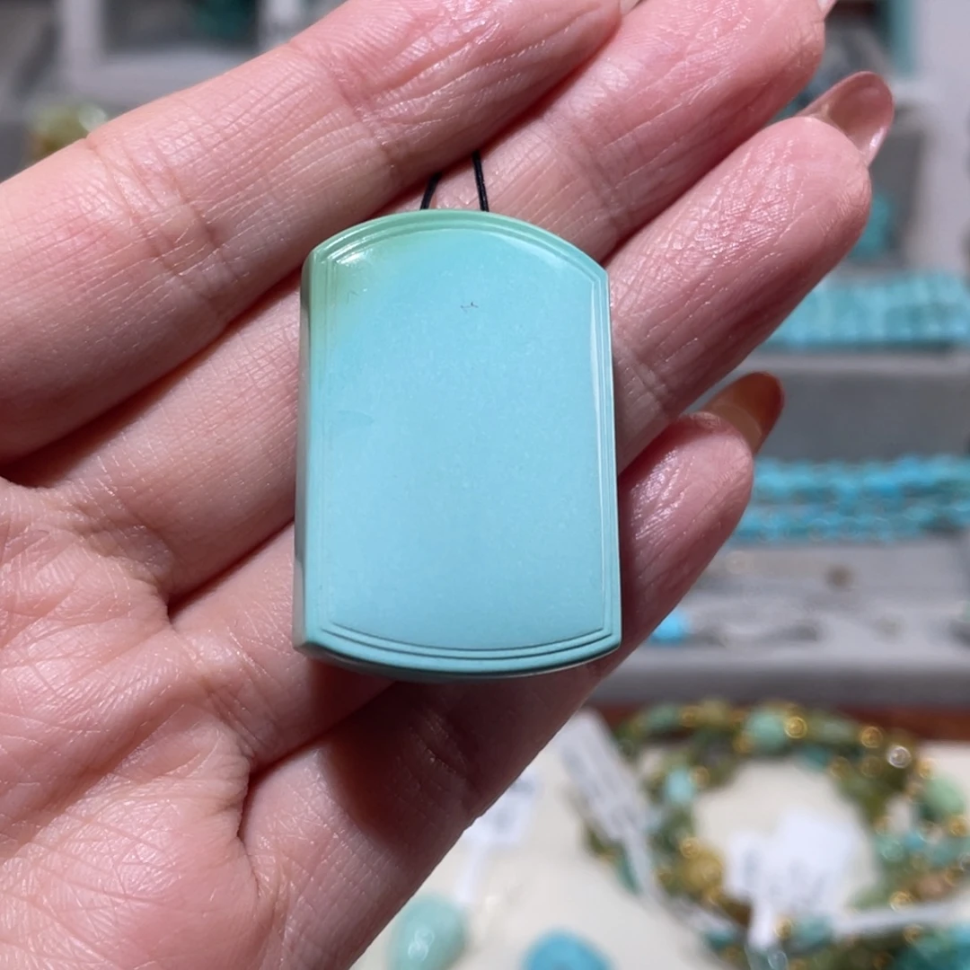 绿松石未镶嵌无事牌