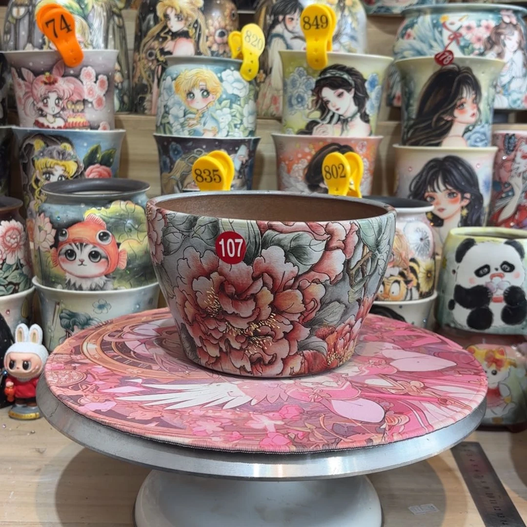 景德镇手绘花盆陶瓷16/10