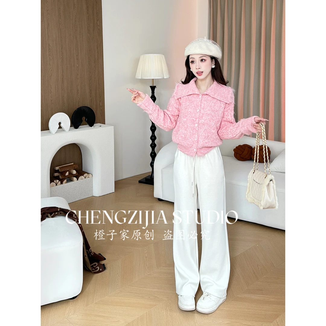 【裴诗婷】MY00224高领流苏菱格毛衣