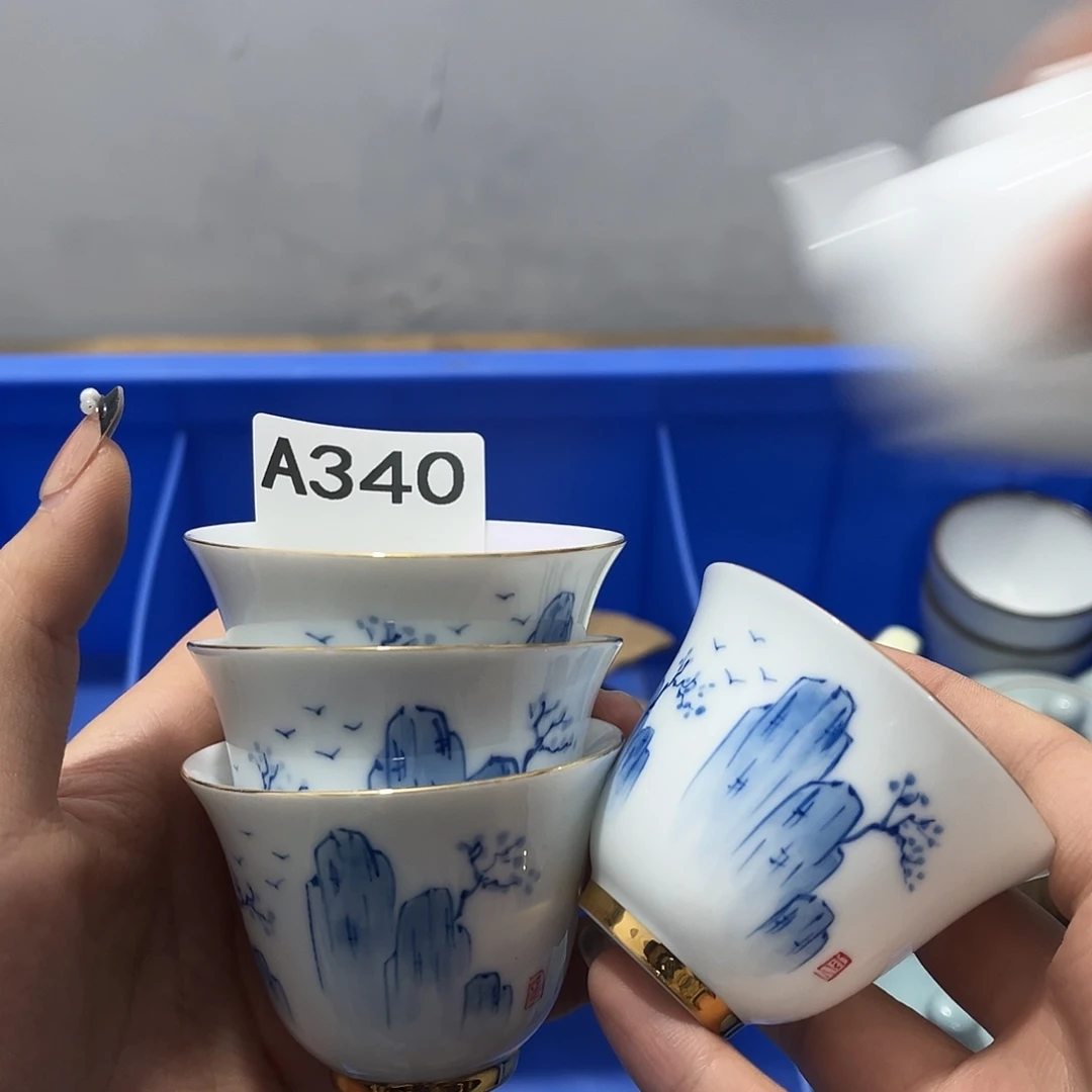 瓷片茶摆件工艺品摆件666