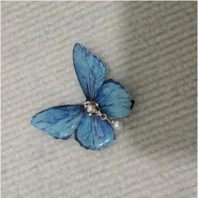 超仙复古紫色发夹女小众设计感侧边夹高级感气质卡子古风发饰手工