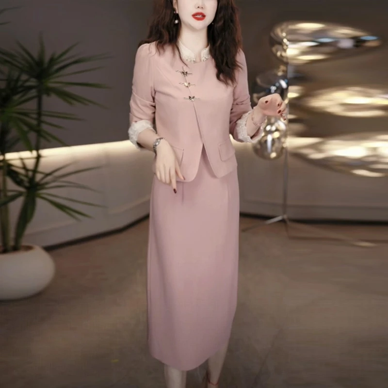 轻奢时尚优雅小香风法式套装连衣裙秋季新款高级感显瘦两件套裙子