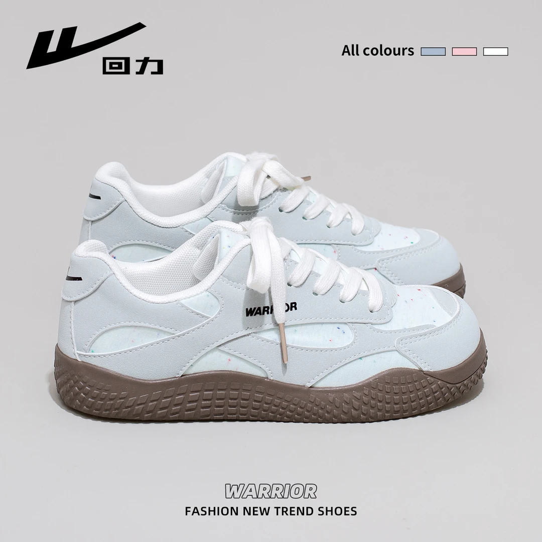 回力小众设计厚底板鞋女款2025新款秋季校园小白鞋百搭chic德训鞋