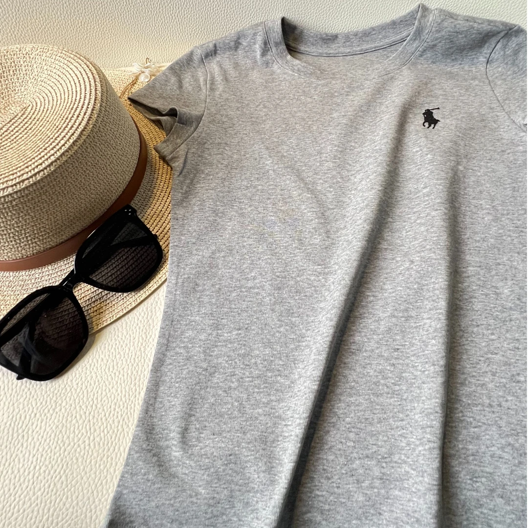 圆领短袖印花刺绣T恤半袖运动修身纯色打底宽松