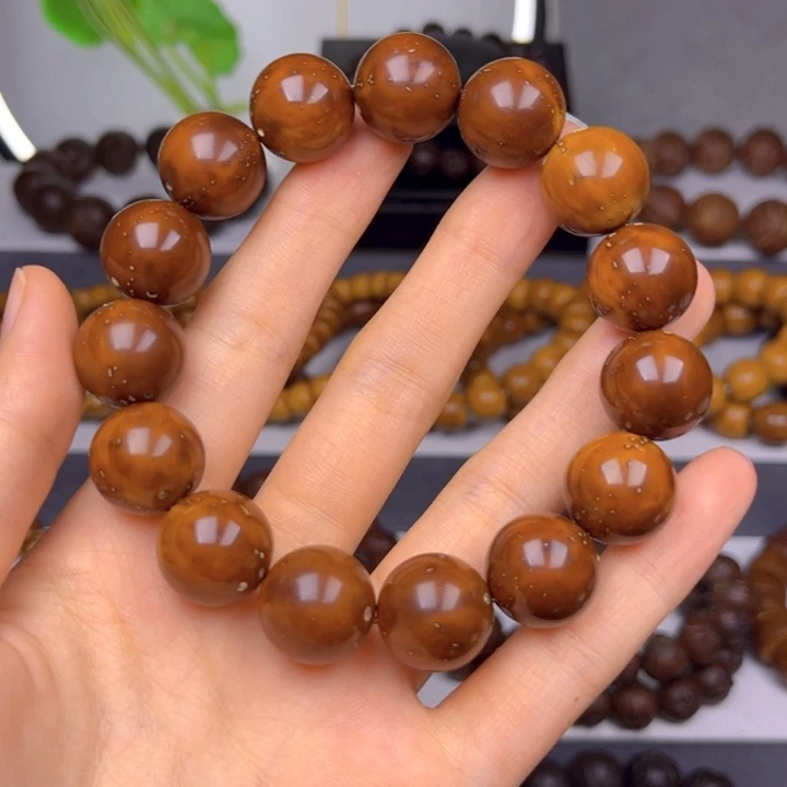 桃***·紫金鼠手串光珠15.5