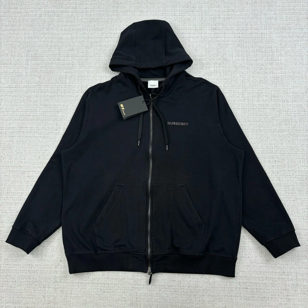 未使用 BURBERRY/博柏利 徽标弹力棉质连帽卫衣/尺码XXL/编号8584
