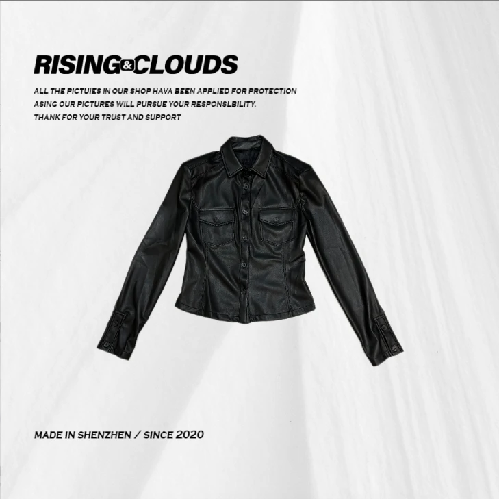 小云姐【酷拽】显瘦时尚2024冬季新时代衬衣120140