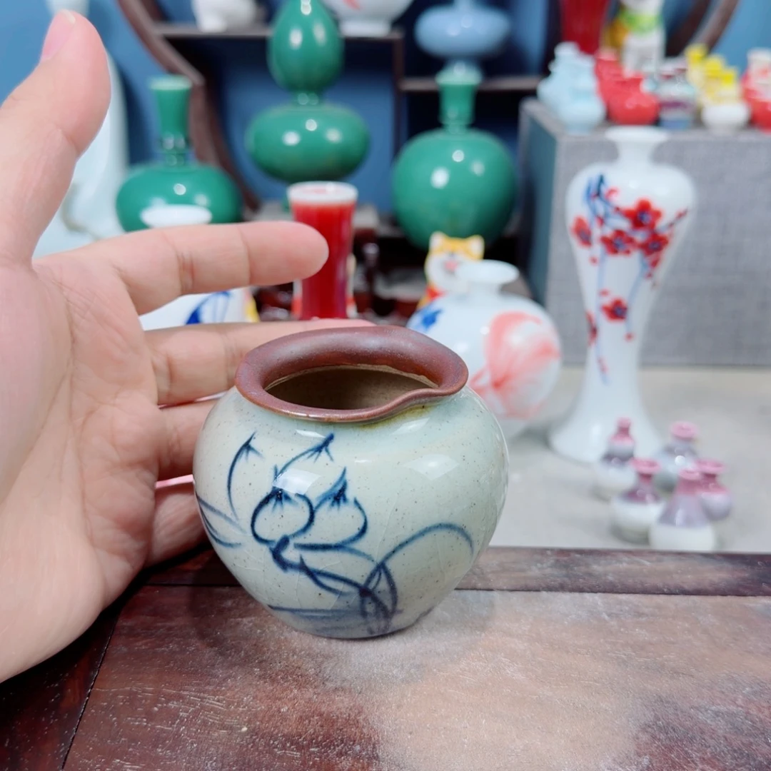 陶瓷手工小花器摆件