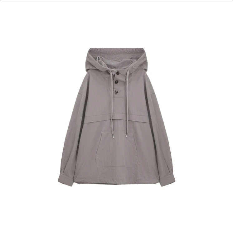 【钱老板推荐】宽松廓形运动雾紫棉感冲锋衬衣1SDMM0500