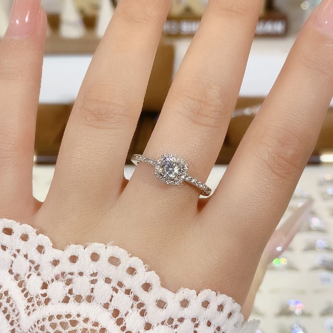 925银公主方包0.5ct16