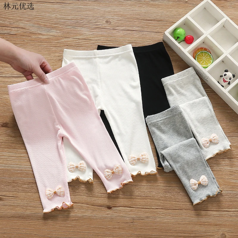 女童打底裤夏季薄款外穿2025新款儿童七分裤婴幼儿小童透气裤子潮