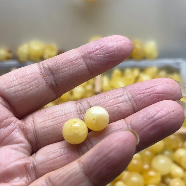 未镶嵌琥珀裸石h*h蜜蜡圆珠10