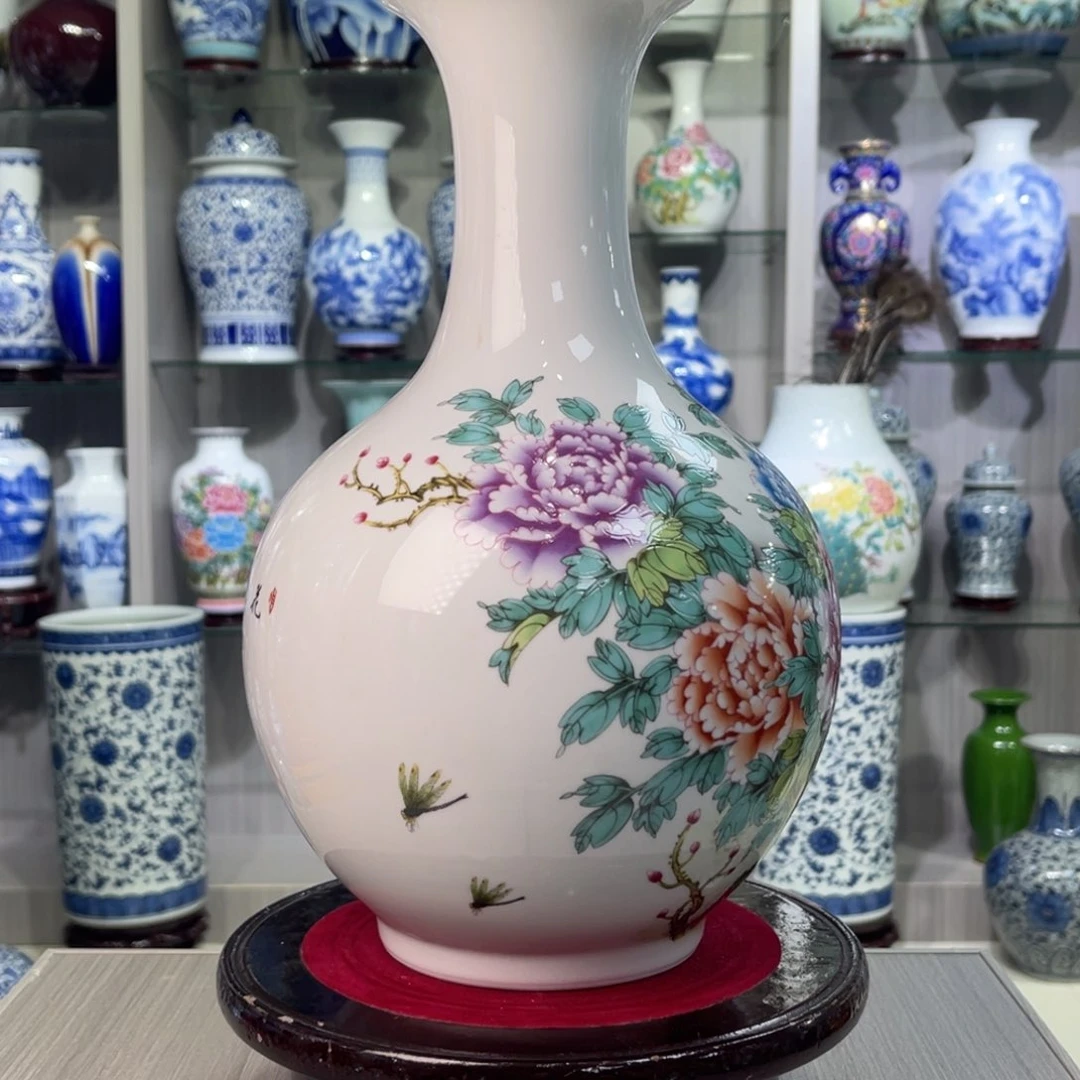 瓶佛***士景德镇陶瓷花瓶摆件