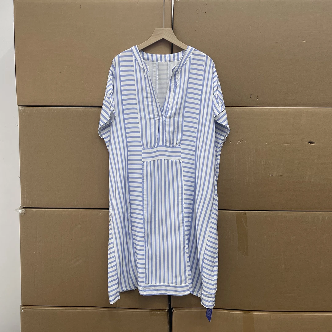 岛国单！！复古文艺简约宽松中长裙法式慵懒风茶歇款棉布纯色连衣裙