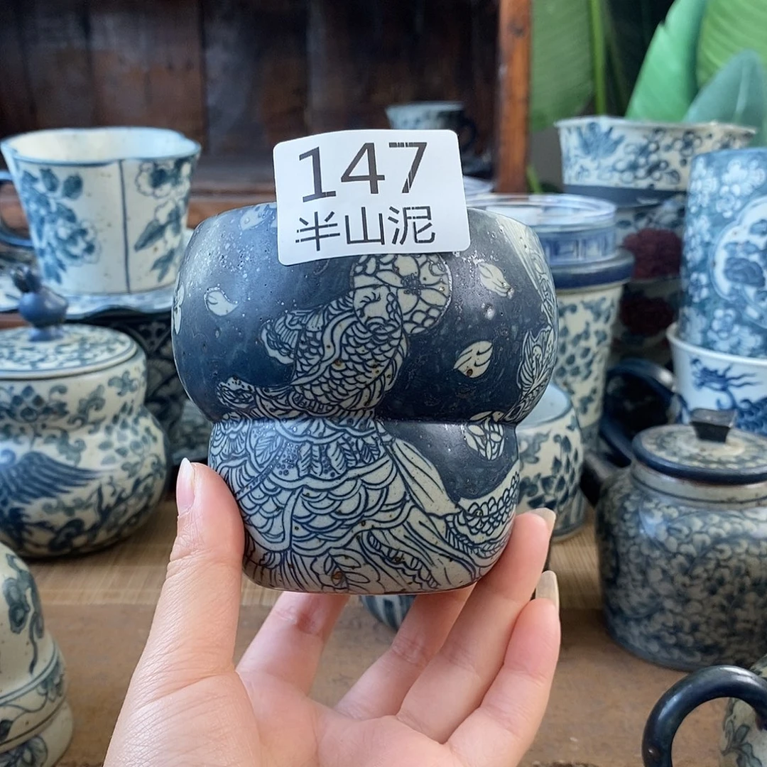 手工手绘青花高温陶瓷